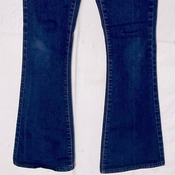 Vintage Y2K Bluenotes Dark Wash Low Rise Flare Leg Jeans 26 - Picture 4 of 15